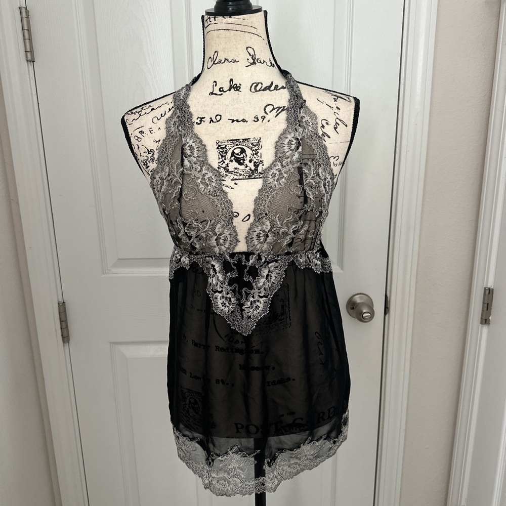 Victoria’s Secret Lace Halter Chemise Nightdress